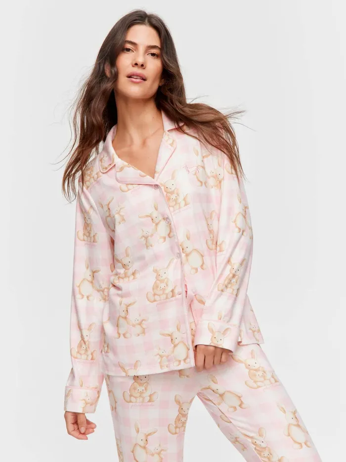 Women Soft Bunny Plush Long Classic Pj Set Multi Peter Alexander Sets and Onesies Women Soft Bunny Plush Long Classic Pj Set Multi Peter Alexander Sets and Onesies