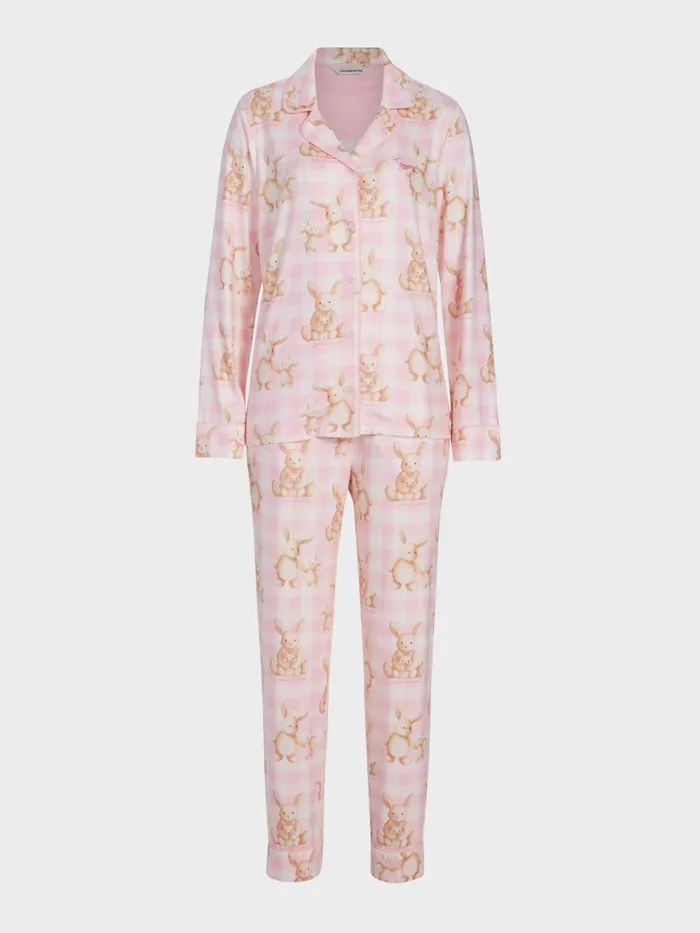 Women Soft Bunny Plush Long Classic Pj Set Multi Peter Alexander Sets and Onesies