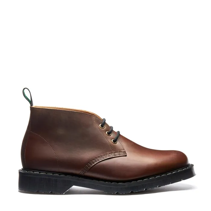 Women Solovair Chukka Boots Gaucho Crazy Horse 3 Eye Chukka Boot