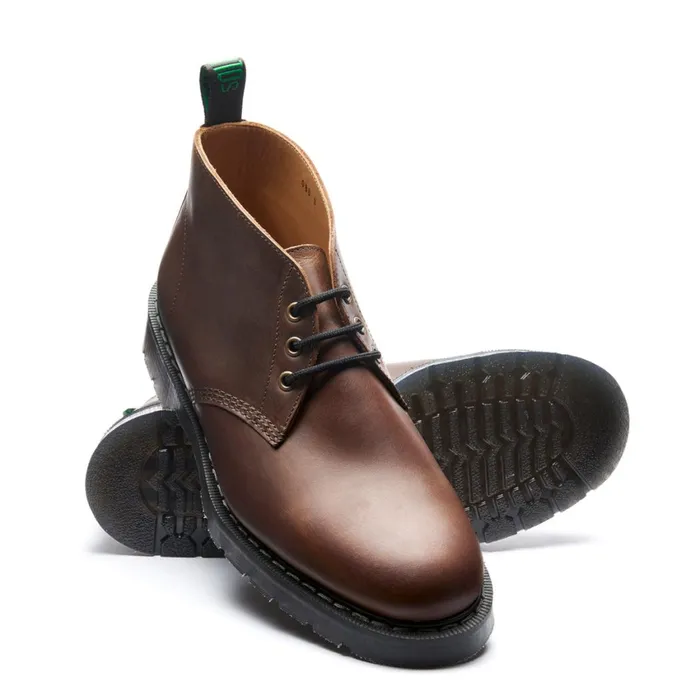 Women Solovair Chukka Boots Gaucho Crazy Horse 3 Eye Chukka Boot