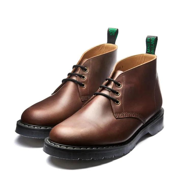 Women Solovair Chukka Boots Gaucho Crazy Horse 3 Eye Chukka Boot