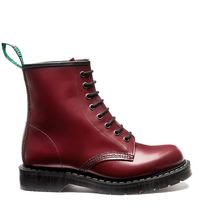 Women Solovair Derby Boots Cherry Red 8 Eye Derby Boot