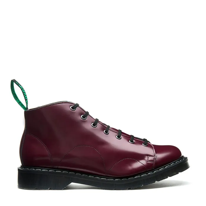 Women Solovair Monkey Boots Merlot Vegan HiShine Monkey Boot