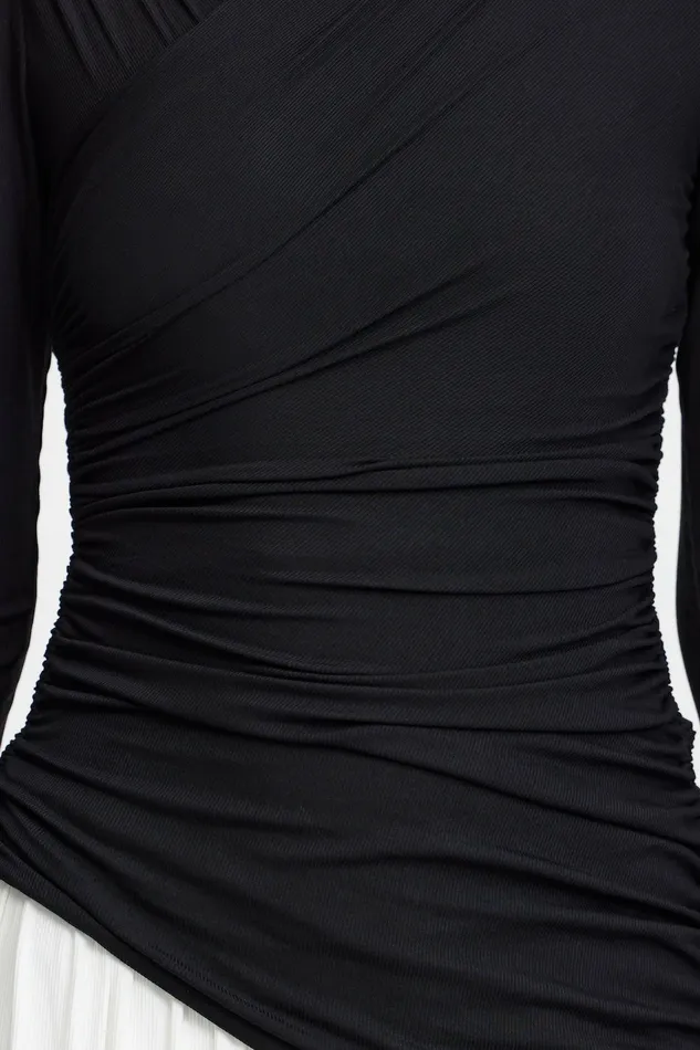 Women STANFORD MIDI DRESS Black With Ivory Acler Midi Dresses