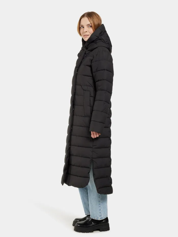 Women Stella Parka Long Black Didriksons Insulated Jackets