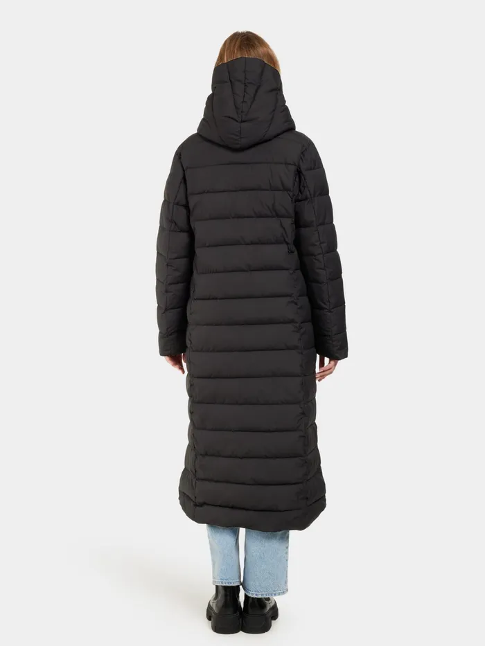 Women Stella Parka Long Black Didriksons Insulated Jackets