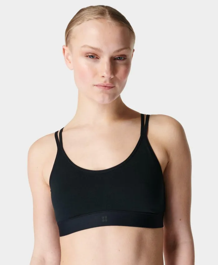 Women Sundown Soft Cotton Bralette Black Sweaty Betty Underwear