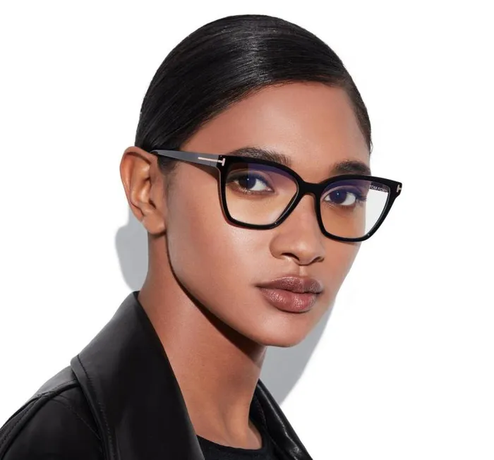 Women SUNGLASSES Tom Ford Double Clip On Blue Block Opticals Black Women SUNGLASSES Tom Ford Double Clip On Blue Block Opticals Black