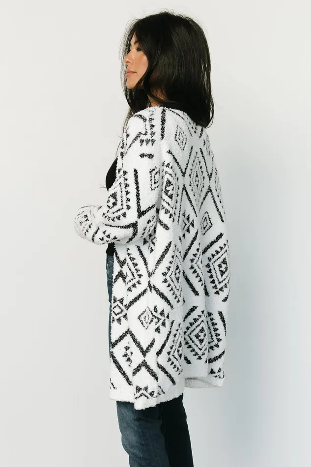 Women Sweaters Baltic Born Jay Oversized Cardigan White Black Women Sweaters Baltic Born Jay Oversized Cardigan White Black