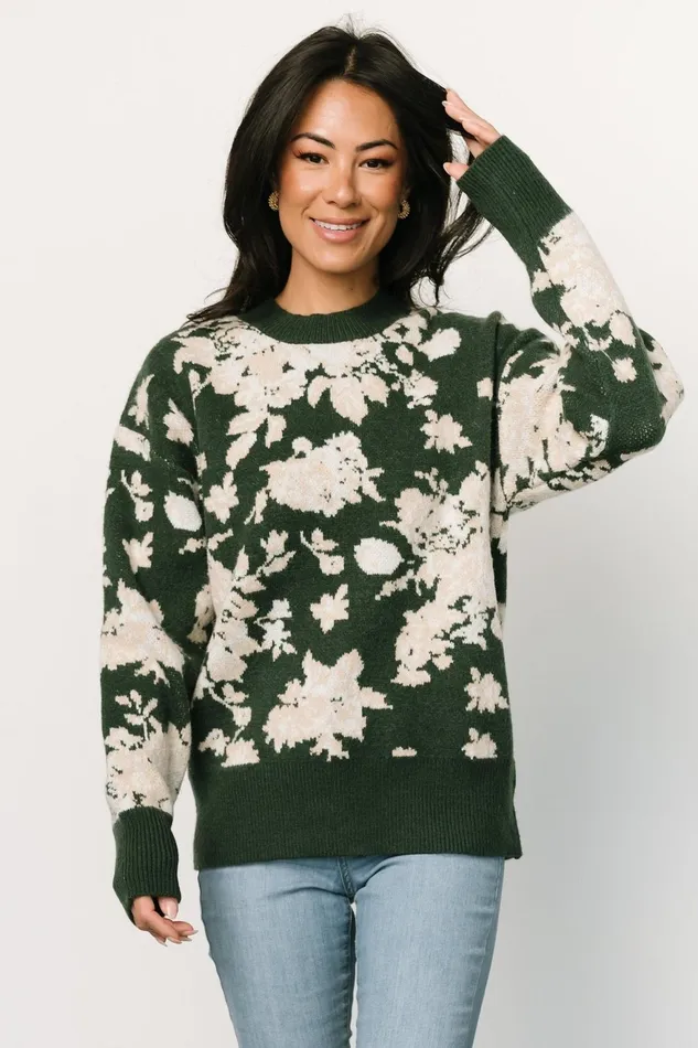 Women Sweaters Baltic Born Legend Sweater Hunter Green Multi