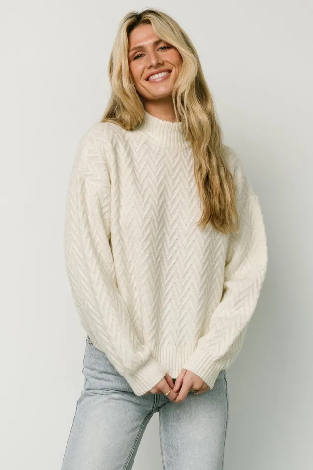Women Sweaters Baltic Born McRae Knit Sweater Ivory
