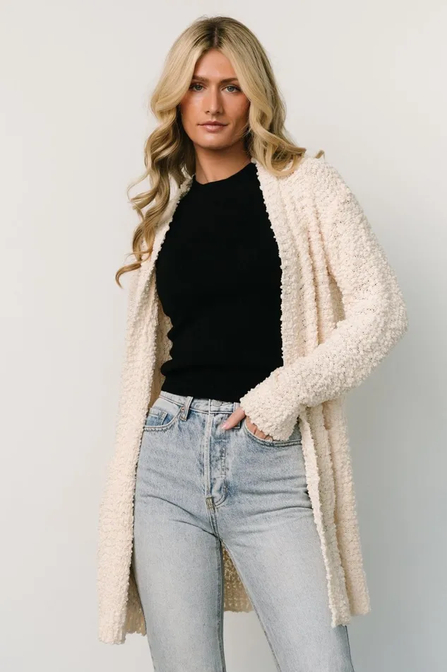 Women Sweaters Baltic Born Oxford Pocket Cardigan Cream
