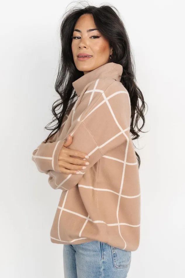 Women Sweaters Baltic Born Tahoe Turtleneck Sweater Taupe Cream Women Sweaters Baltic Born Tahoe Turtleneck Sweater Taupe Cream