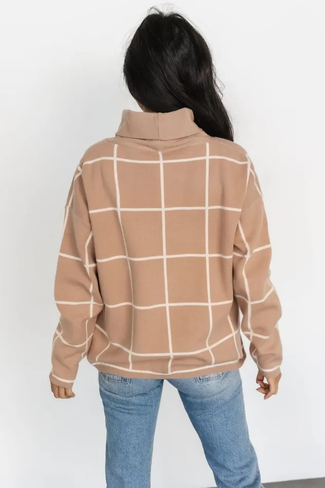 Women Sweaters Baltic Born Tahoe Turtleneck Sweater Taupe Cream Women Sweaters Baltic Born Tahoe Turtleneck Sweater Taupe Cream