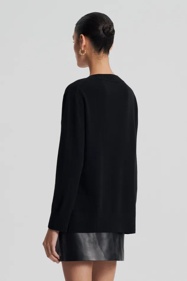 Women Sweaters Scanlan Theodore CASHMERE V BLACK Women Sweaters Scanlan Theodore CASHMERE V BLACK