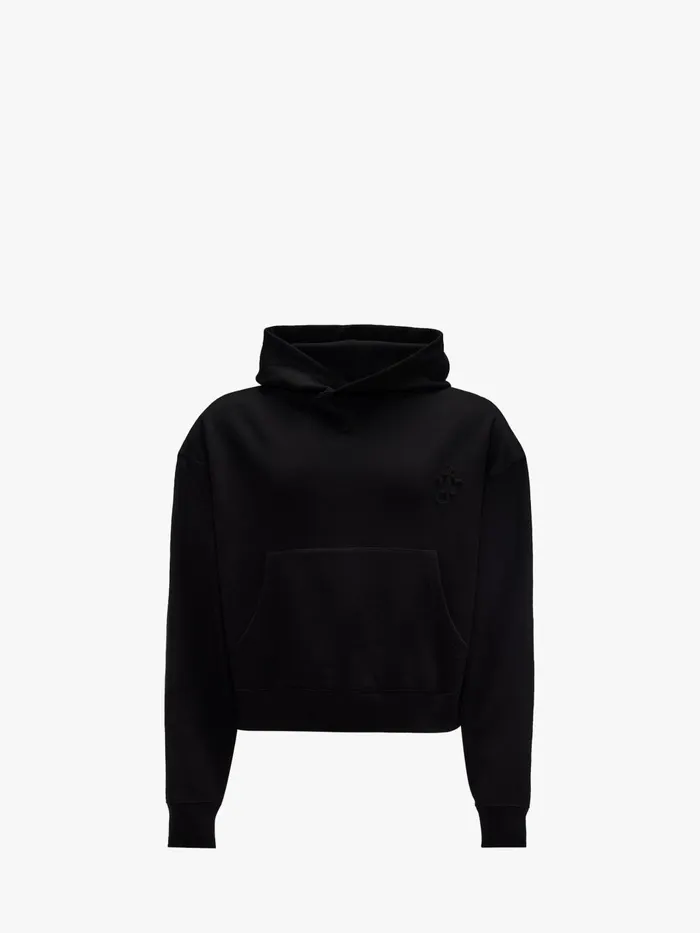 Women Sweatshirt and Hoodies JW Anderson HOODIE WITH ANCHOR LOGO Black