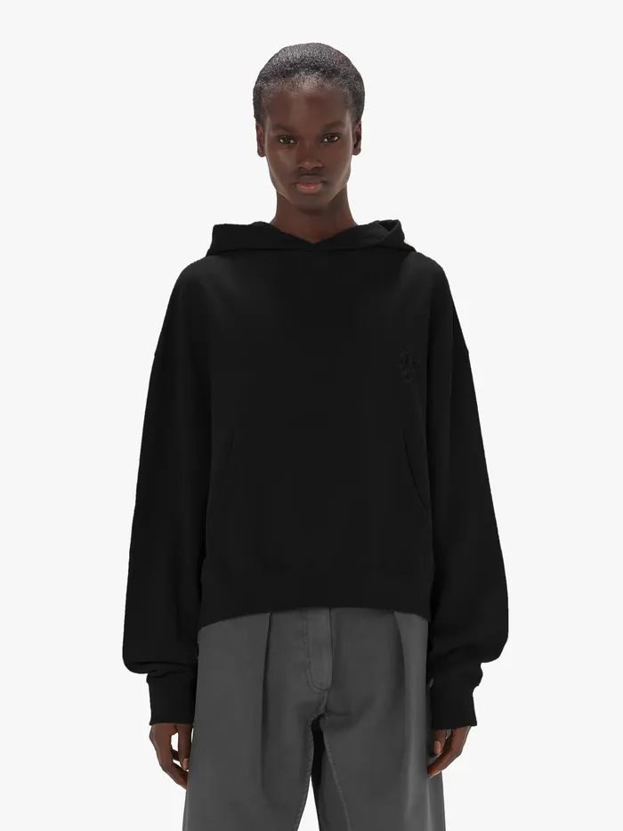 Women Sweatshirt and Hoodies JW Anderson HOODIE WITH ANCHOR LOGO Black Women Sweatshirt and Hoodies JW Anderson HOODIE WITH ANCHOR LOGO Black