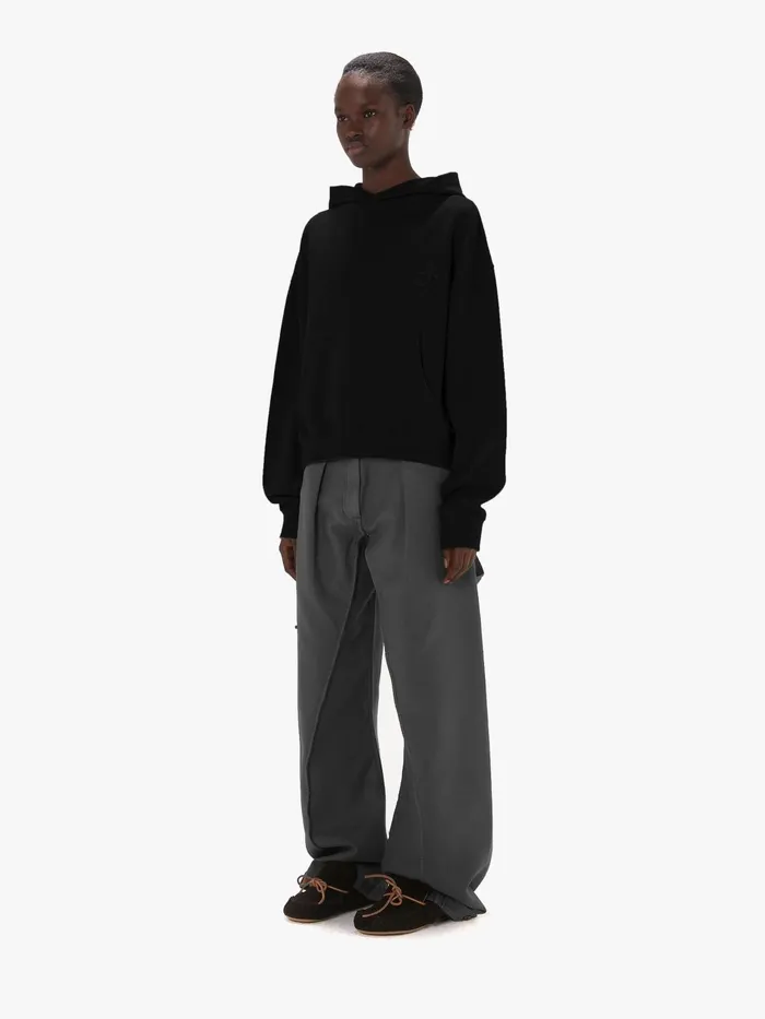 Women Sweatshirt and Hoodies JW Anderson HOODIE WITH ANCHOR LOGO Black Women Sweatshirt and Hoodies JW Anderson HOODIE WITH ANCHOR LOGO Black