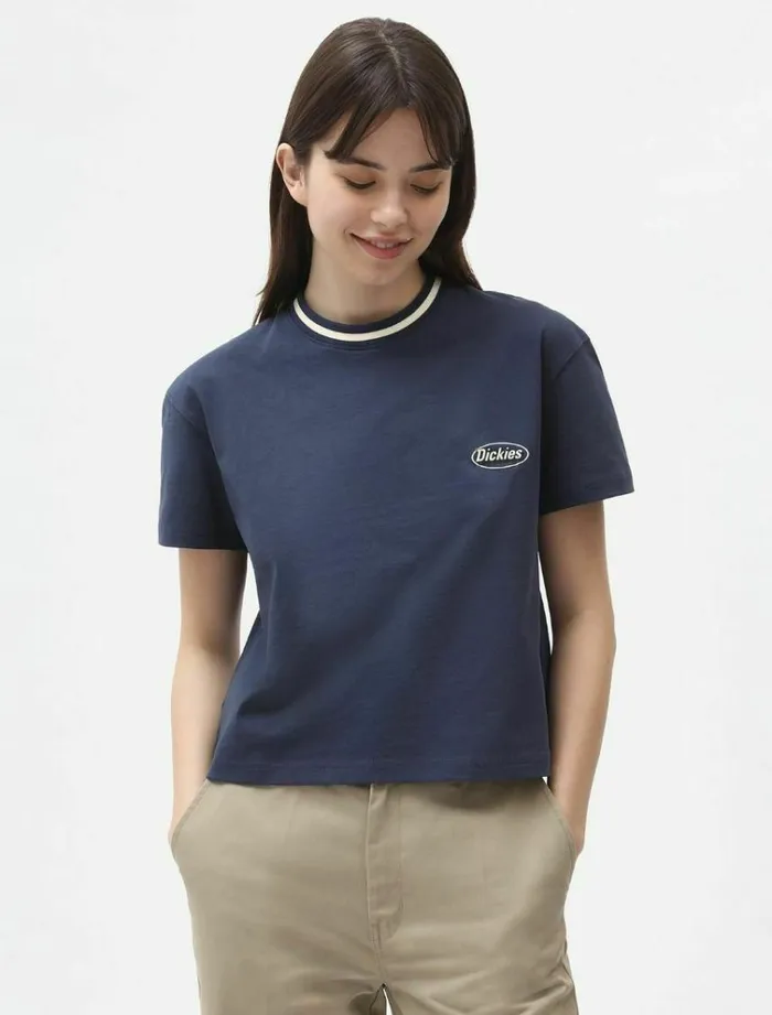 Women TShirts and Tops Dickies Saxman TShirt Navy Blue