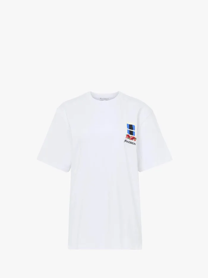 Women TShirts JW Anderson 039WINDOW039 EMBROIDERED SHIRT White