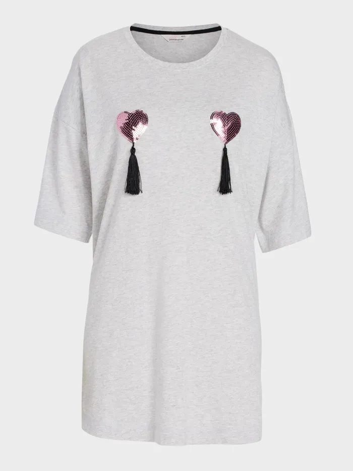 Women Tassel Sleep Tee Grey Peter Alexander Nighties