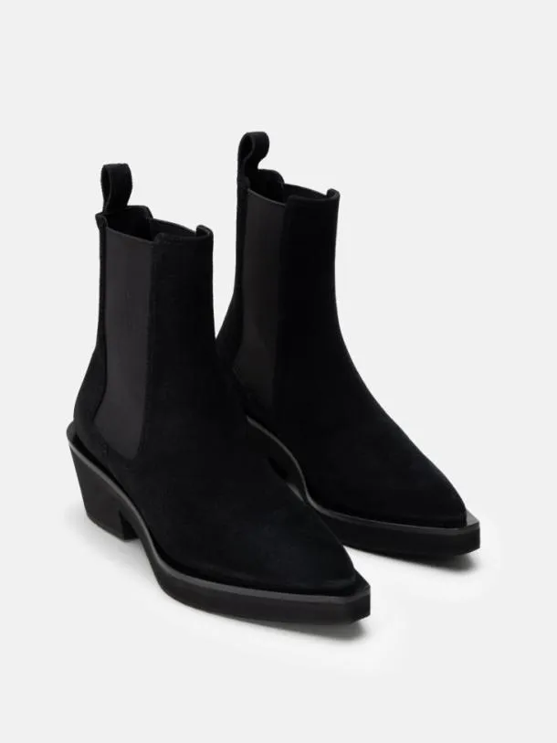 Women TEGAN Suede Black Clergerie Ankle Boots