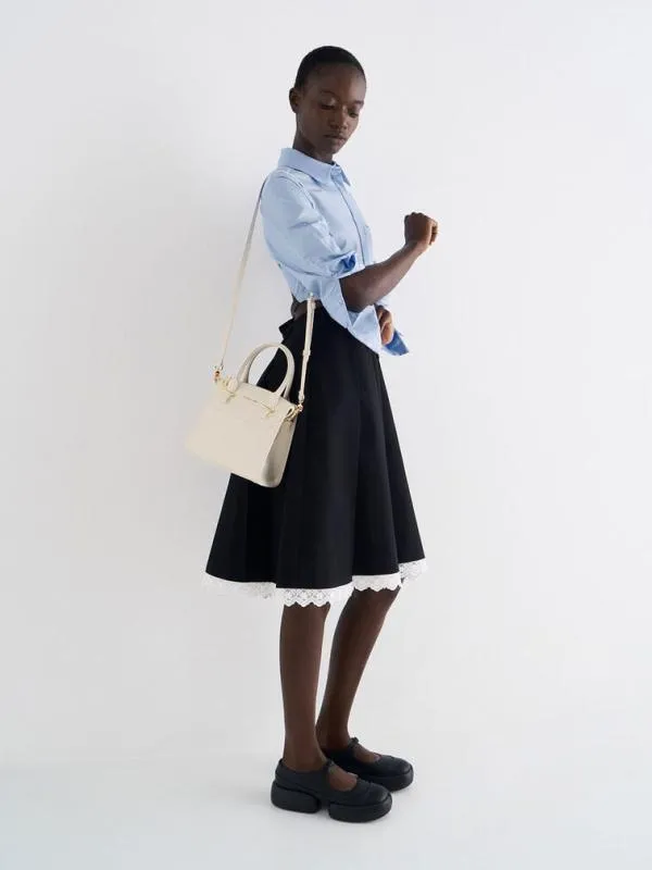 Women Temmie Structured Tote Bag 8211 Cream CHARLES and KEITH Top Handle Bags