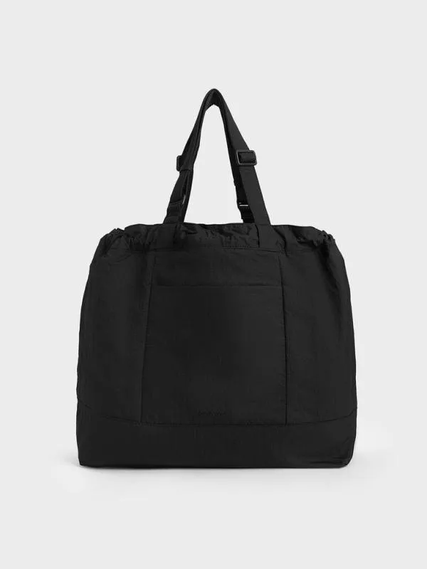 Women Terra Nylon Reversible Tote Bag 8211 Noir CHARLES and KEITH Slouchy Bags Women Terra Nylon Reversible Tote Bag 8211 Noir CHARLES and KEITH Slouchy Bags