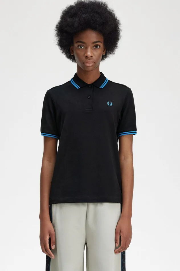 Women The ShirtG3600 Blackcyber Blue Fred Perry The Fred Perry Shirt