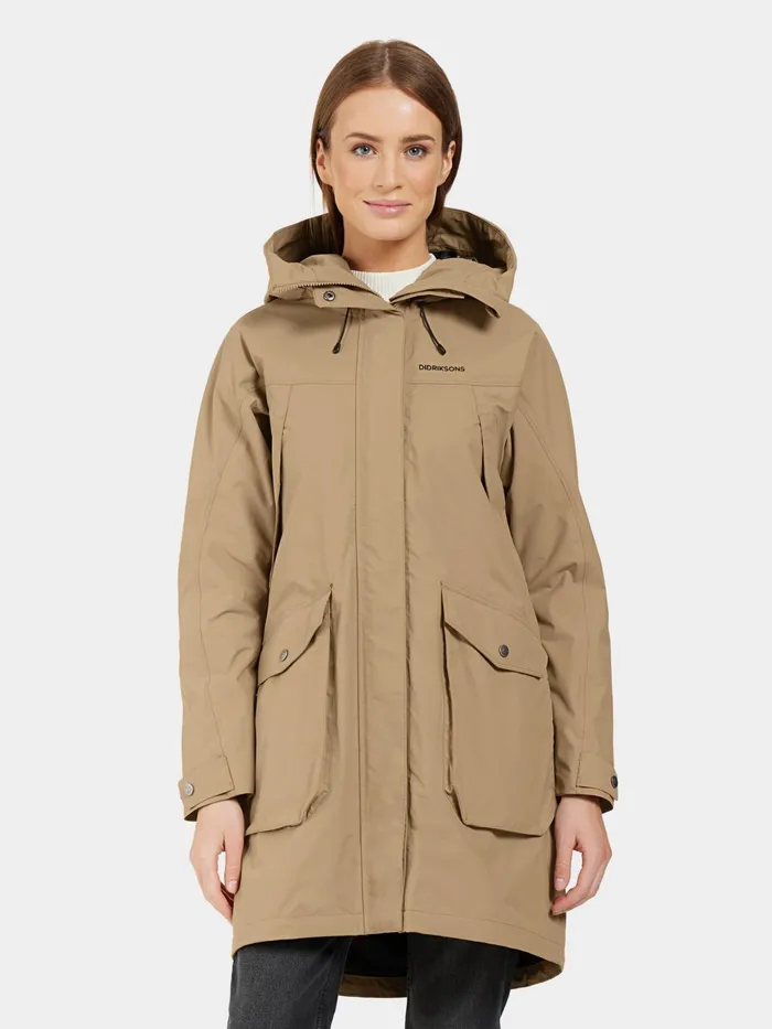 Women Thelma Parka Wood Didriksons Autumn Jackets