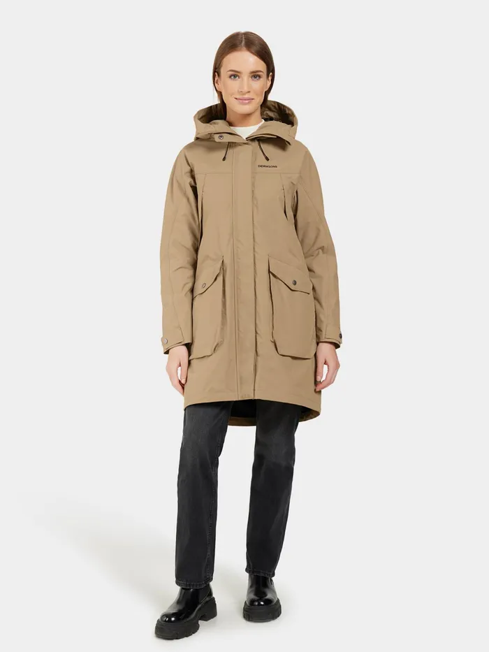 Women Thelma Parka Wood Didriksons Autumn Jackets