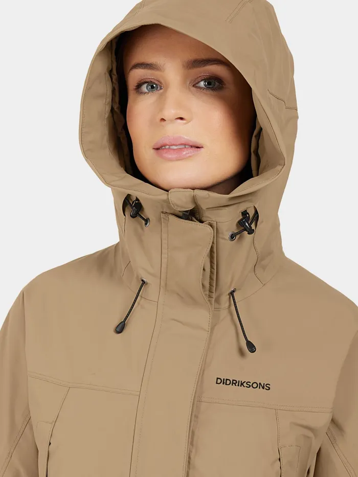 Women Thelma Parka Wood Didriksons Autumn Jackets