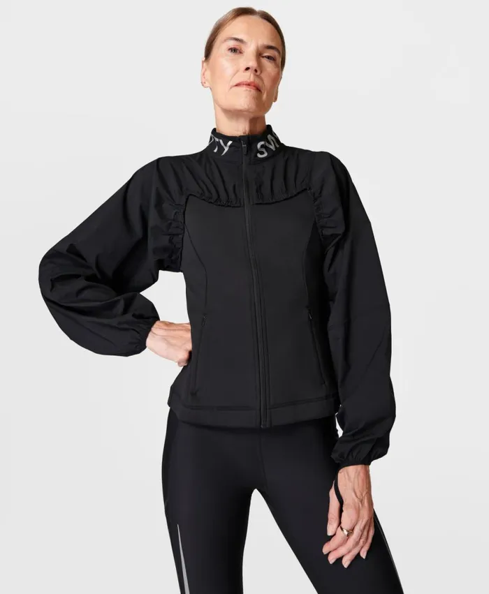 Women Therma Boost Kinetic Run Jacket Black Sweaty Betty Coats and Jackets