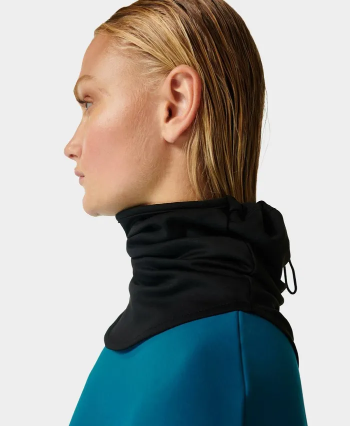 Women Therma Run Neckwarmer Black Sweaty Betty Hats Scarves Gloves