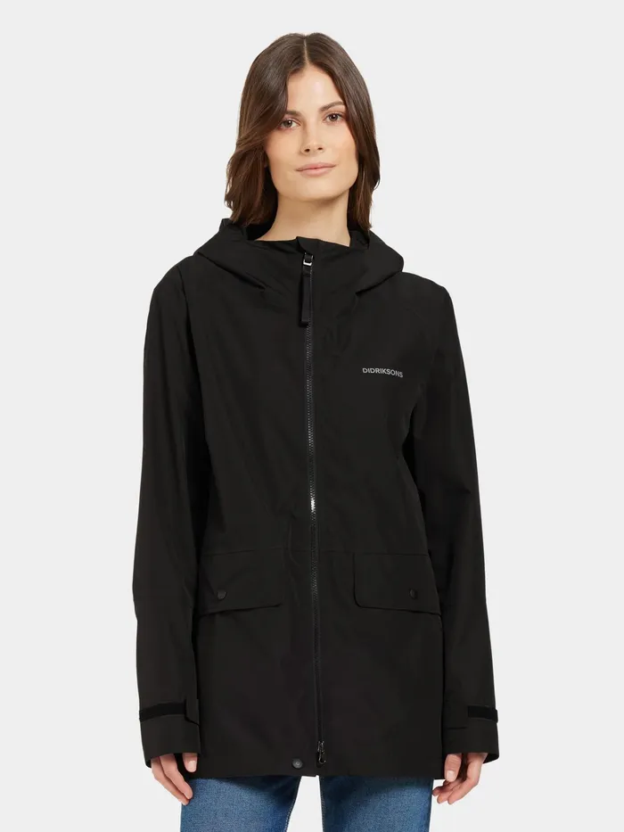 Women Tone Parka Black Didriksons Spring Jackets