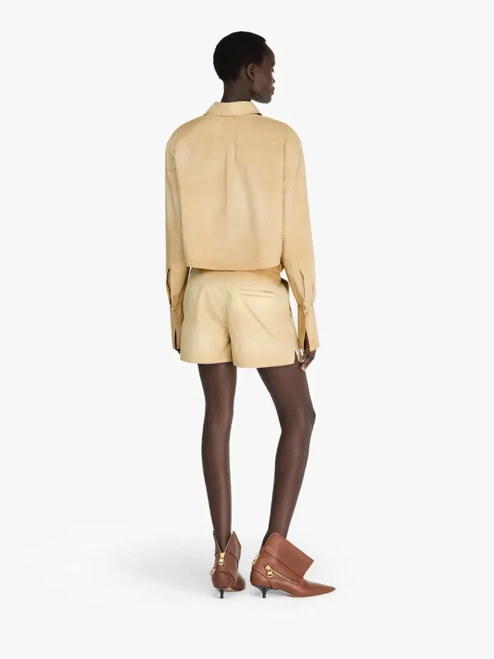 Women Tops and Shirts JW Anderson GARMENT DYED CROPPED SHIRT Light Tobacco Women Tops and Shirts JW Anderson GARMENT DYED CROPPED SHIRT Light Tobacco