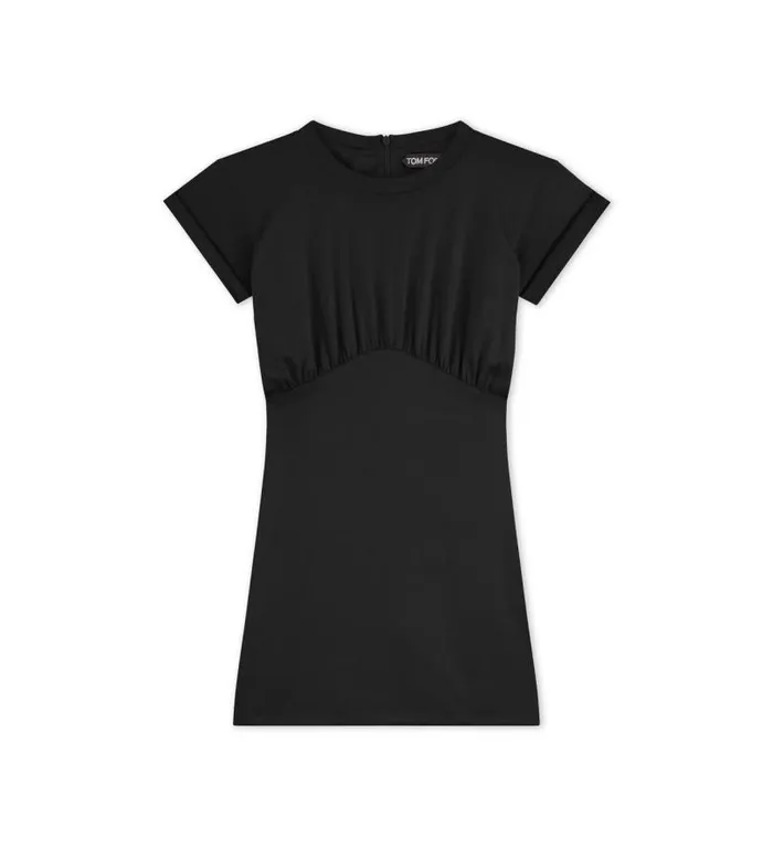 Women Tops Tom Ford Silk Jersey Fitted TShirt Black