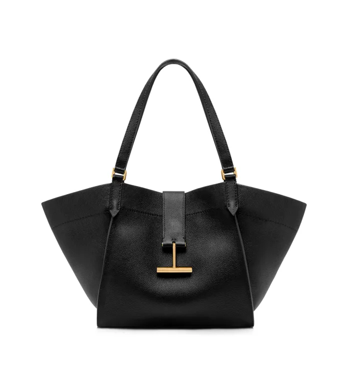 Women Totes Tom Ford Grain Leather Tara Medium Tote Black