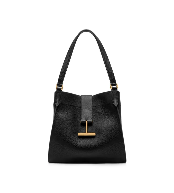 Women Totes Tom Ford Grain Leather Tara Medium Tote Black Women Totes Tom Ford Grain Leather Tara Medium Tote Black