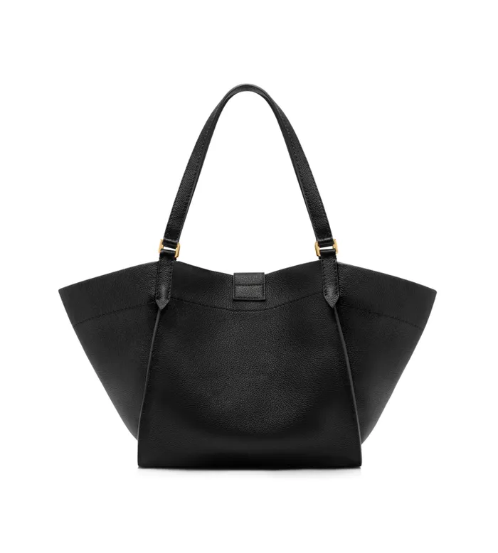 Women Totes Tom Ford Grain Leather Tara Medium Tote Black Women Totes Tom Ford Grain Leather Tara Medium Tote Black