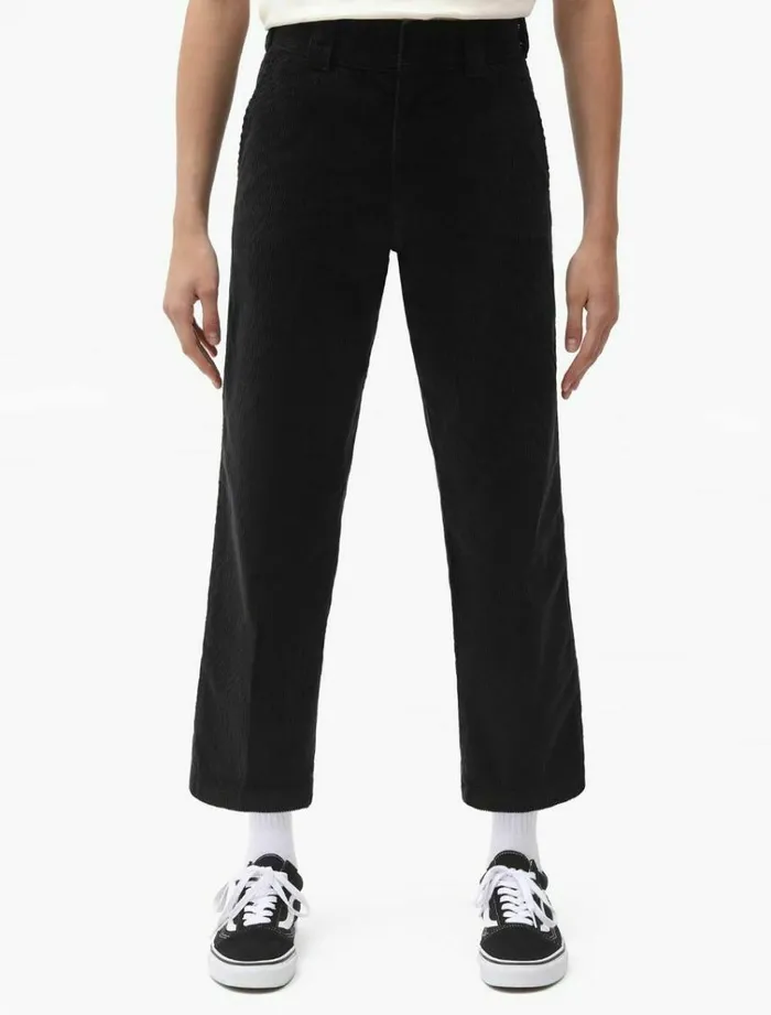 Women Trousers Dickies 874 Crop Cord Pant Black