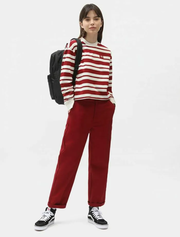 Women Trousers Dickies Elizaville Work Pant Bikg Red