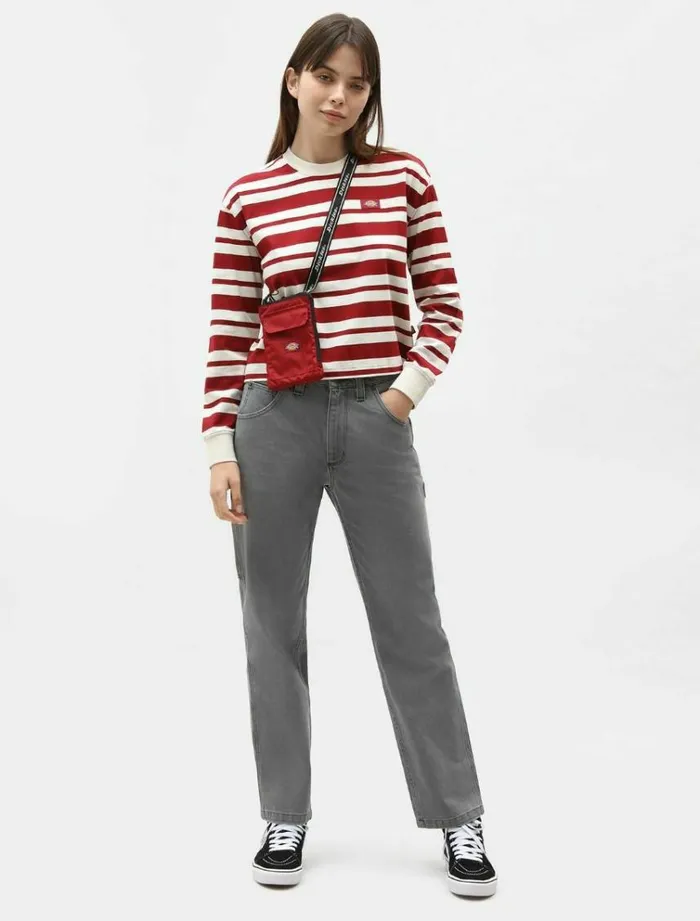 Women Trousers Dickies Ellendale Denim Pant Vtage Aged Grey