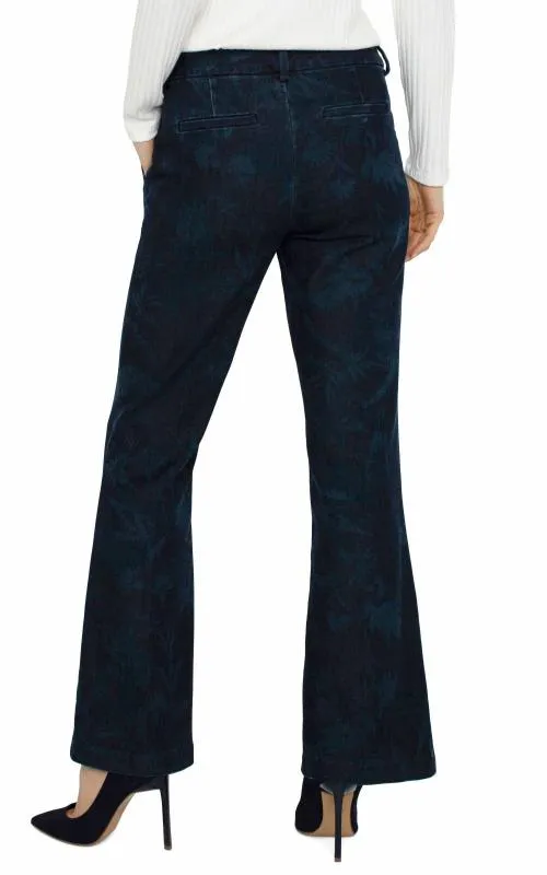Women Trousers Liverpool Los Angeles Kelsey Flare Trouser Shadow Floral