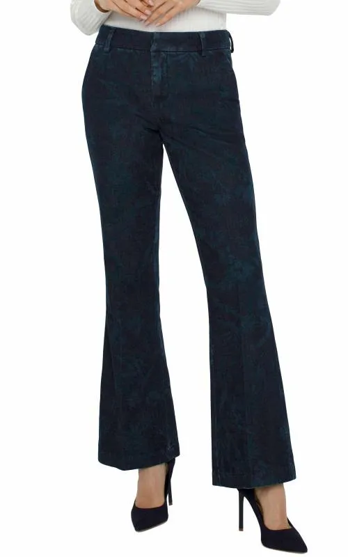 Women Trousers Liverpool Los Angeles Kelsey Flare Trouser Shadow Floral