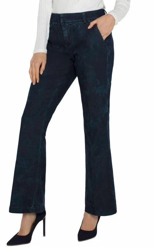 Women Trousers Liverpool Los Angeles Kelsey Flare Trouser Shadow Floral