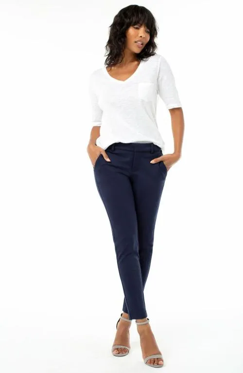 Women Trousers Liverpool Los Angeles Kelsey Knit Trouser Super Stretch Cadet Blue