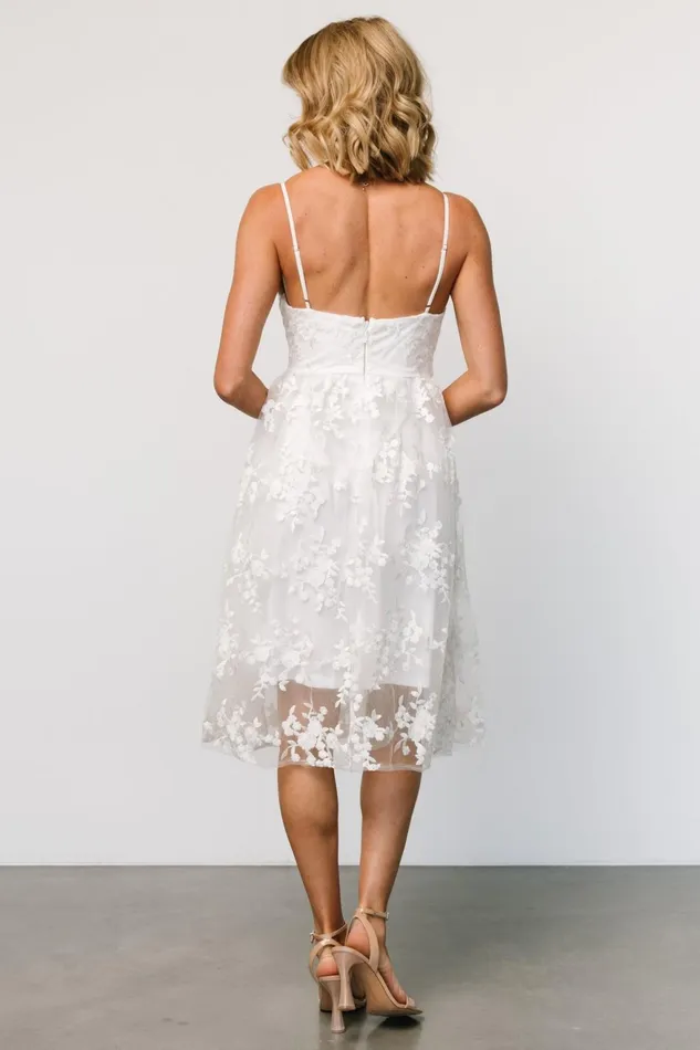 Women Tulle Styles Baltic Born Dante Applique Midi Dress Off White Women Tulle Styles Baltic Born Dante Applique Midi Dress Off White