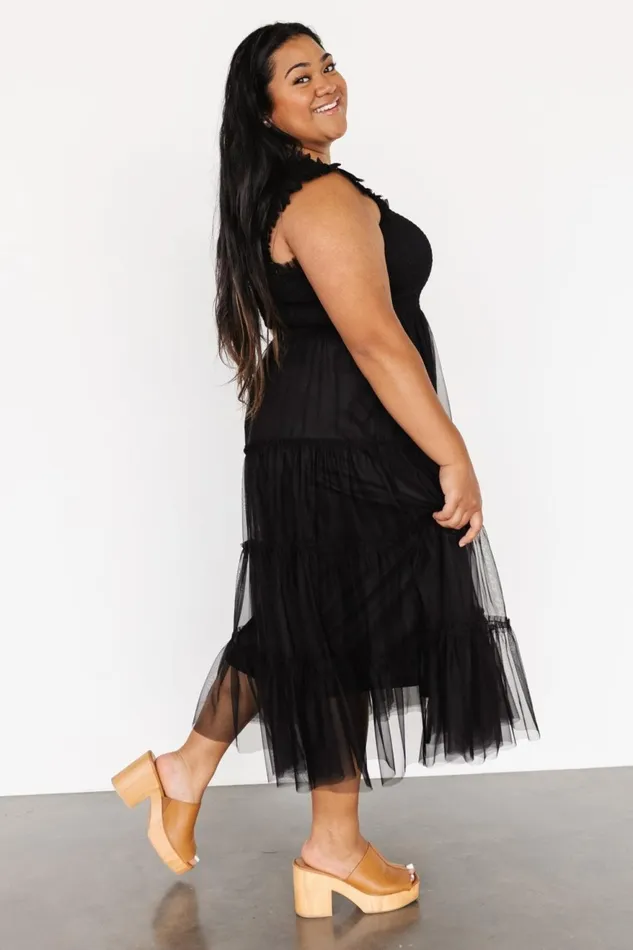 Women Tulle Styles Baltic Born Emma Smocked Tulle Dress Black Women Tulle Styles Baltic Born Emma Smocked Tulle Dress Black