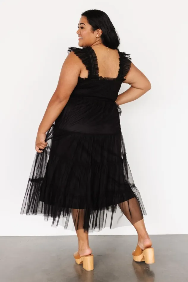 Women Tulle Styles Baltic Born Emma Smocked Tulle Dress Black Women Tulle Styles Baltic Born Emma Smocked Tulle Dress Black